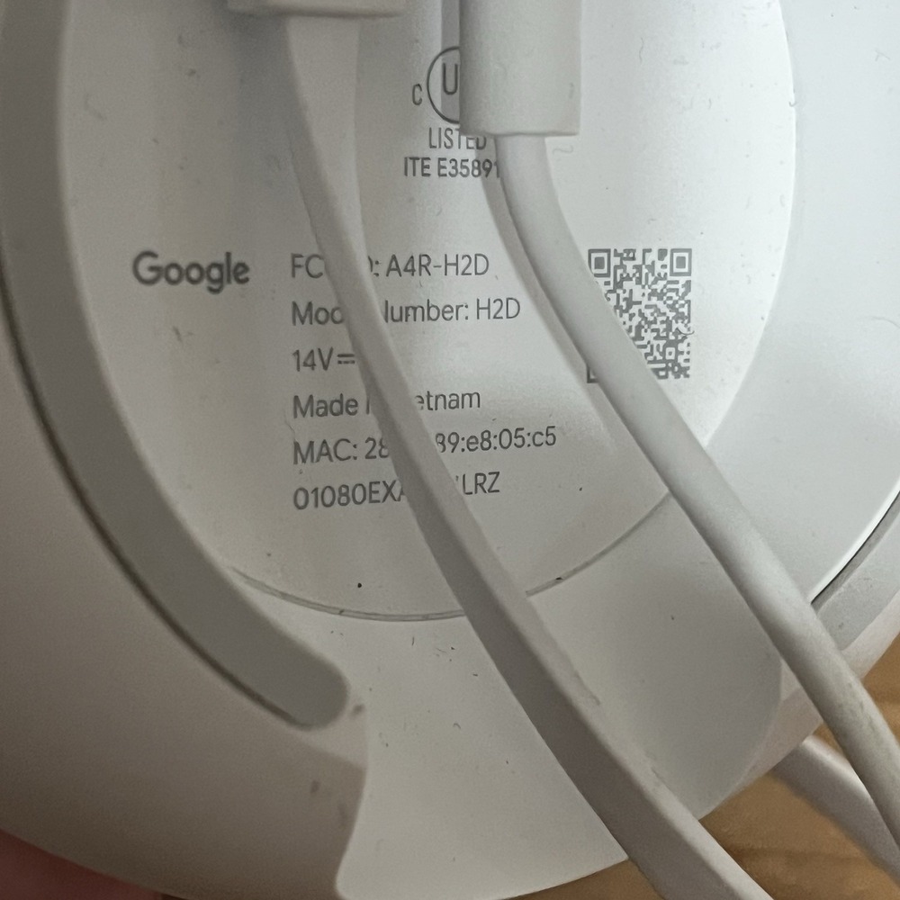 Google H2D Nest Wifi Router and Point Untested Cords Included - Picture 4 of 7